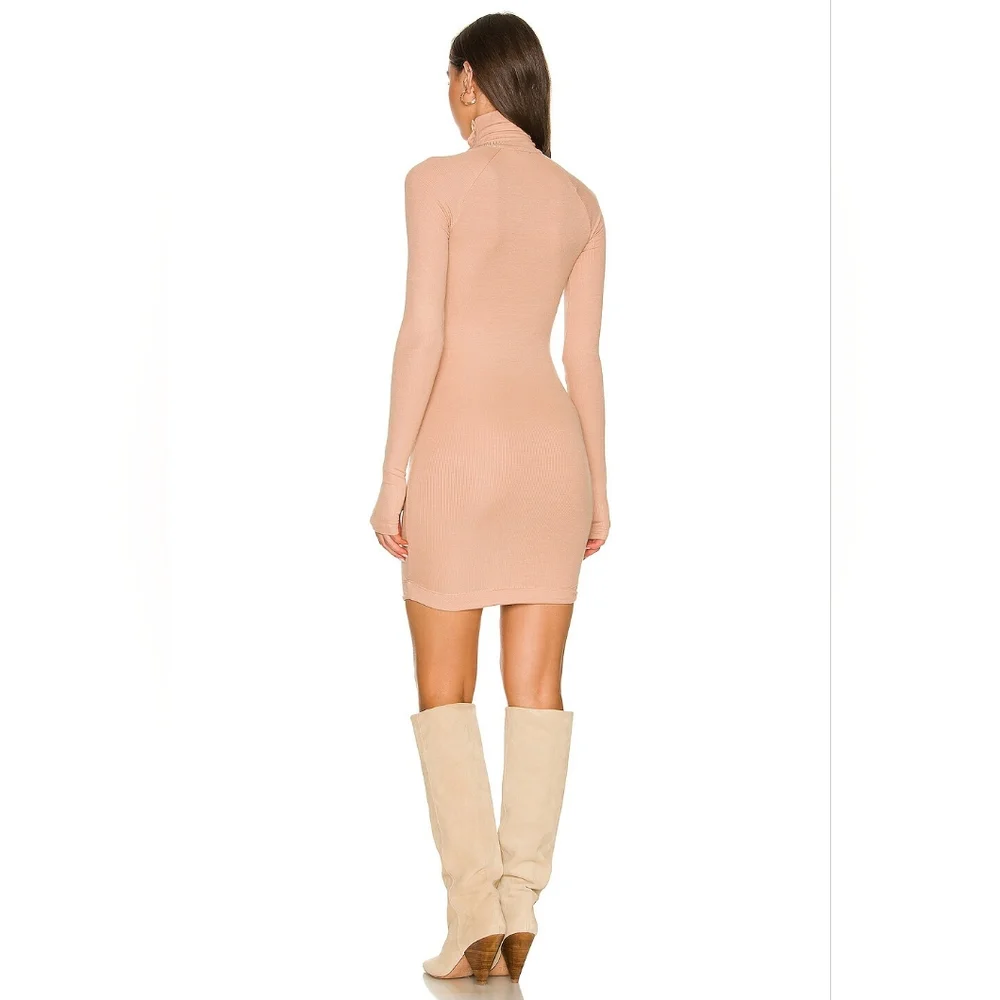 Revolve Alix NYC Lisbon Button Neck Mini Dress in Fawn Size Medium - Picture 4 of 13